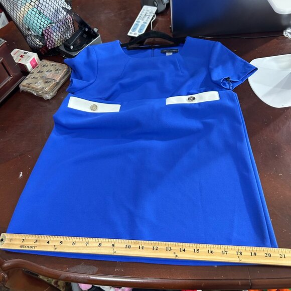 Tommy Hilfiger Dress Womens 4 Blue Short Sleeve Sheath Dress Career Work - Picture 12 of 14